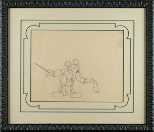 Lot #624 Mickey Mouse production drawing from Mickey's Grand Opera - Image 2