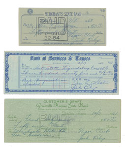 Lot #319 Jack Ruby Group of (3) Signed Checks