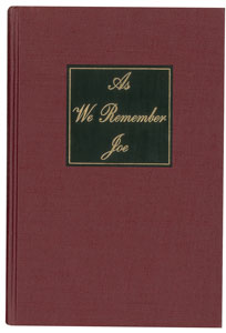 Lot #133 John F. Kennedy: As We Remember Joe