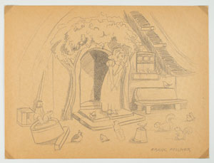 Lot #633 Frank Follmer concept drawing of Snow White from Snow White and the Seven Dwarfs - Image 2