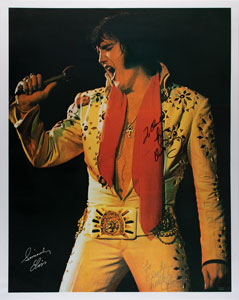 Lot #5269 Elvis Presley Signed Poster