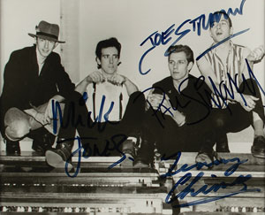 Lot #5484 The Clash Signed Photograph