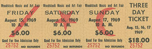 Lot #5426  Woodstock Program and Ticket - Image 1