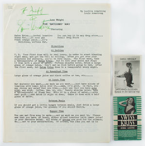 Lot #5373 Louis Armstrong Signed Brochure and