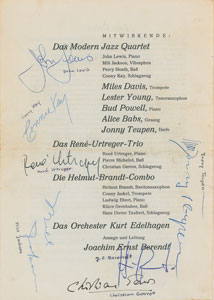 Lot #5400 Lester Young, Bud Powell, and Others Signed Program - Image 2