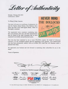 Lot #5491  Sex Pistols Signed Album - Image 2