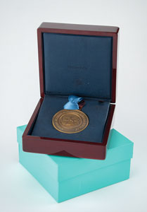 Lot #5535  53rd Annual Grammy Awards: Bronze Tiffany Nominee Medal - Image 1