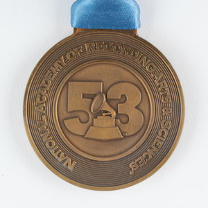 Lot #5535  53rd Annual Grammy Awards: Bronze Tiffany Nominee Medal - Image 5