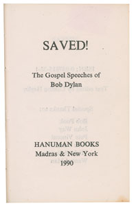 Lot #5051 Bob Dylan 'Saved! The Gospel Speeches' Mini Book - Image 2