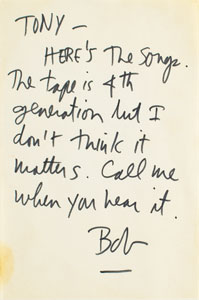 Lot #5039 Bob Dylan Original November 1971 Reel-to-Reel Tape and Autograph Letter Signed - Image 3