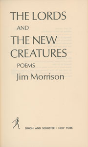 Lot #5067  Doors: Jim Morrison 'The Lords and New Creatures' Book - Image 2
