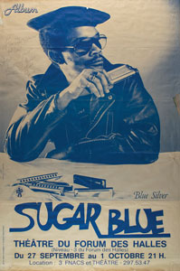 Lot #5146  Sugar Blue Signed Poster and Interview Tapes - Image 1