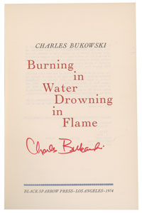 Lot #5161 Charles Bukowski Signed Book and Patti Smith Signed Postcard - Image 2