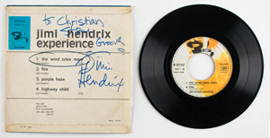 Lot #5290 Jimi Hendrix 45 RPM Record - Image 1