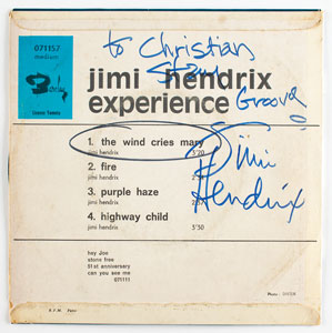 Lot #5290 Jimi Hendrix 45 RPM Record - Image 3