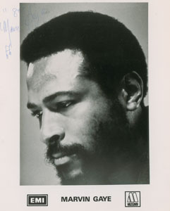 Lot #5431 Marvin Gaye Signed Photograph