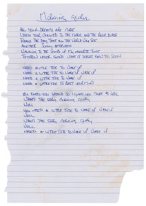 Lot #5520 Noel Gallagher Handwritten Lyrics for (What's the Story) Morning Glory? - Image 10