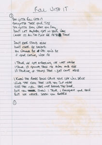 Lot #5520 Noel Gallagher Handwritten Lyrics for (What's the Story) Morning Glory? - Image 2