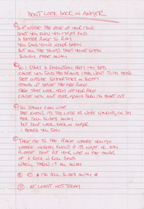 Lot #5520 Noel Gallagher Handwritten Lyrics for (What's the Story) Morning Glory? - Image 3