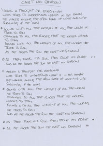 Lot #5520 Noel Gallagher Handwritten Lyrics for (What's the Story) Morning Glory? - Image 7