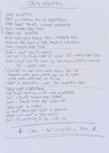 Lot #5520 Noel Gallagher Handwritten Lyrics for (What's the Story) Morning Glory? - Image 9