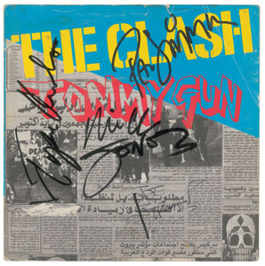 Lot #5486 The Clash Signed 45 RPM Record - Image 1