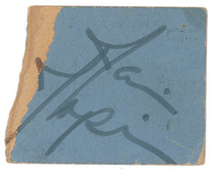Lot #5411 Janis Joplin Signed Ticket Stub - Image 1