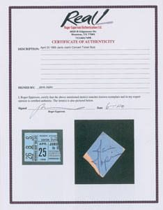 Lot #5411 Janis Joplin Signed Ticket Stub - Image 4