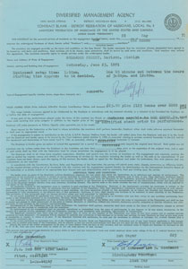 Lot #5474 Bob Seger Document Signed