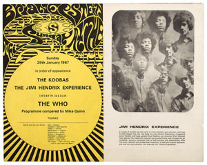 Lot #5305 Jimi Hendrix Experience and The Who 1967 Saville Theatre Program and Ticket Stub - Image 3