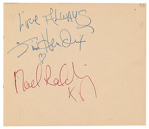 Lot #5298 Jimi Hendrix and The Who Signatures