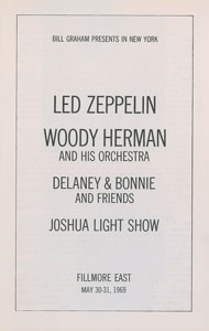 Lot #5345  Led Zeppelin Fillmore East Program - Image 2