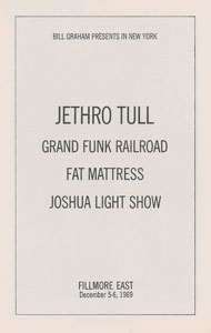 Lot #5418  Grand Funk and Jethro Tull Fillmore East Program - Image 2