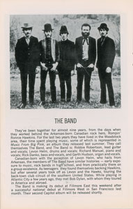 Lot #5414 The Band Fillmore East Program - Image 2