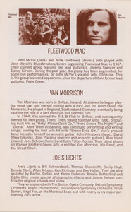 Lot #5446  Fleetwood Mac (Peter Green) and Van Morrison Fillmore East Program - Image 2