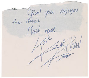 Lot #5311 Keith Richards Signature