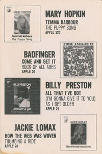 Lot #5266  Plastic Ono Band 1970 Apple Promo Card - Image 2