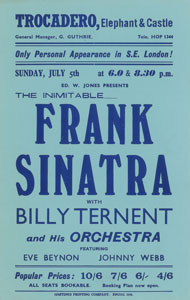 Lot #5407 Frank Sinatra 1953 Handbill - Image 1