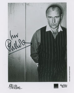 Lot #5443 Phil Collins Signed Photograph
