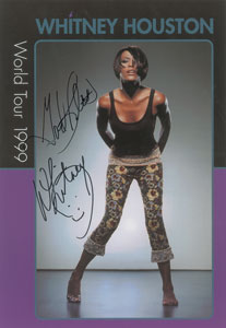 Lot #5525 Whitney Houston Signed Program - Image 1