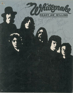 Lot #5482  Whitesnake Signed Program