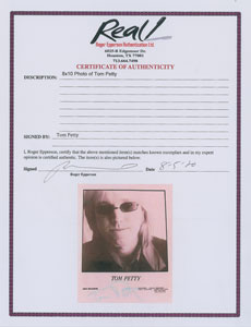Lot #5468 Tom Petty Signed Photograph - Image 2