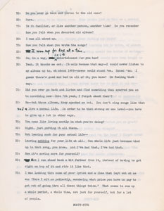 Lot #5036 Bob Dylan Signed and Annotated 1971 Interview Notes and Transcript (Esquire Copy) - Image 6