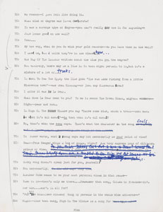Lot #5034 Bob Dylan Hand-Annotated 1971 Interview Transcript (Day #3, First Correction) - Image 4
