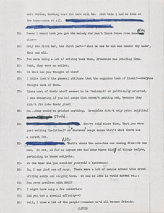 Lot #5033 Bob Dylan Hand-Annotated 1971 Interview Transcript (Tape #2, Second Correction) - Image 3
