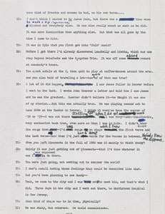 Lot #5035 Bob Dylan Hand-Annotated 1971 Interview Transcript (All Tapes, First Correction) - Image 4