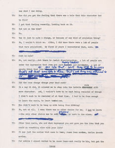 Lot #5032 Bob Dylan Hand-Annotated 1971 Interview Transcript (Tape #2, First Correction) - Image 3