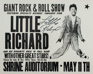 Lot #5406  Little Richard Signed Poster
