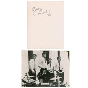 Lot #5210 George Harrison Signed Photograph