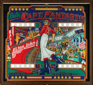 Lot #5445  Elton John Captain Fantastic Pinball Machine Backglass - Image 1
